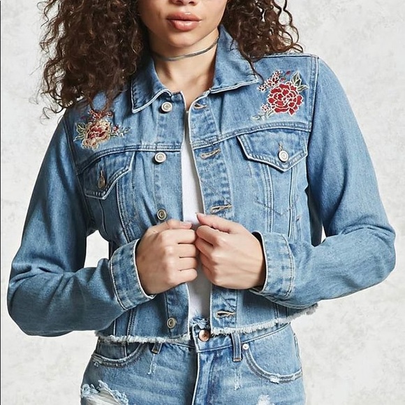 Cropped Denim Jacket - Picture 1 of 5